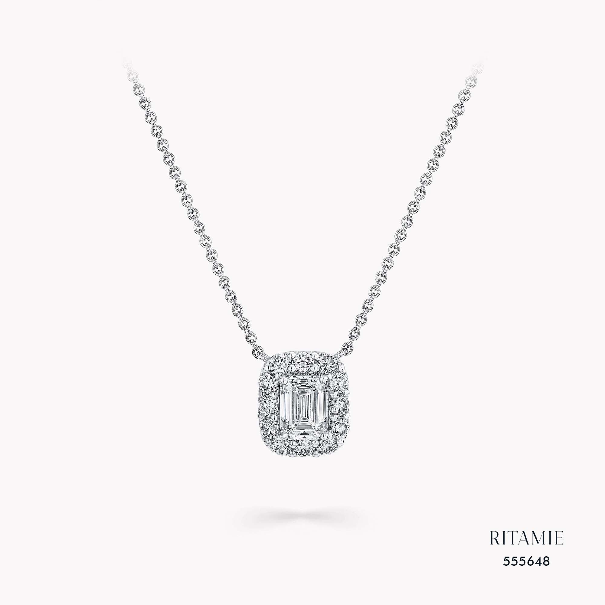 Aria White Gold 18K Lab-Grown Diamond Necklace 555648